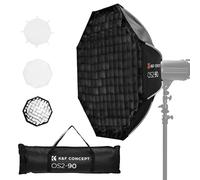 K&F CONCEPT Softbox parabolico a smontaggio rapido, 90cm Softbox ottagonale con griglia a nido d'ape+diffusore + borsa per il trasporto, Softbox ottagonale Ombrello da montaggio Bowens staccabile