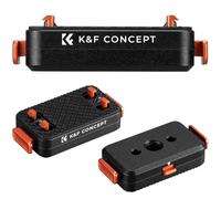 K&F CONCEPT Supporto magnetico a sgancio rapido migliorato compatibile con Insta360 X5/X4 Air/Ace Pro 2, base in alluminio con blocco di sicurezza/filettatura 1/4" per treppiede, asta per selfie
