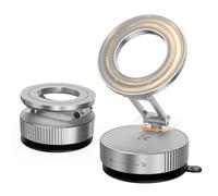 K&F CONCEPT Supporto Magnetico Auto per MagSafe, 2500 GF, Ultra Resistente, Regolabile 360° + 210° + 210°, Pieghevole, per iPhone 17 Pro Max 16 15 14 13 12 e Android Argento