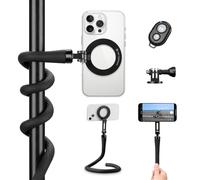 K&F Concept Supporto Magnetico per Smartphone, Bastone Selfie Cellulare | Pieghevole, Telecomando Bluetooth e Adattatore a 1/4", Compatibile con iPhone/Android/GoPro/DJI Osmo Action/Insta360 X4-MS35