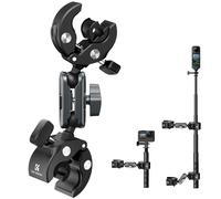 K&F CONCEPT Supporto per Fotocamera da Bici con Doppio Super Clamp, Supporto da Manubrio per Bici e Moto, Doppia Testa a Sfera a 360°, Compatibile con GoPro Hero 13/12, Insta360 X5/X4, Osmo Action 5