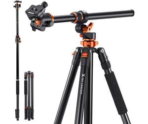 K&F Concept T254A7 Treppiede in alluminio da 230 cm con braccio regolabile