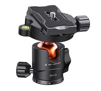 K&F Concept - Testa a sfera, testa a sfera in metallo Panoramica girevole a 360° con piastra a sgancio rapido da 1/4" e livella per treppiede monopiede, fotocamera da 10 kg e videocamera