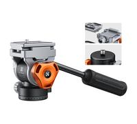 K&F CONCEPT Testa Fluida per Treppiede con Carico di 5kg/11lb, Testa Fluida per Videocamera Stabile e Silenziosa per Fotocamere Nikon, Canon, Leica, Sony