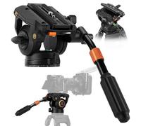K&F CONCEPT Testa Idraulica per Treppiede BV40, Testa Fluida per Videocamera con Panoramico a 360° e Piastra a Sgancio Rapido Doppia Modalità, Compatibile con Fotocamera Reflex, Carico Massimo di 8kg