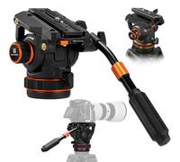 K&F Concept Testa Idraulica per Treppiede BV60, Testa Fluida per Videocamera con Panoramico a 360° e Piastra a Sgancio Rapido Doppia Modalità, Compatibile con Fotocamera Reflex, Carico Massimo di 10kg