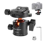 K&F Concept Testa per Treppiede sferico con Panoramica Ruotabile di 360°, Testa a Sfera KF-28, con piastra a sgancio rapido da 1/4" e livella a bolla, Carico Massimo 10kg, Treppiede, Monopiede, DSLR
