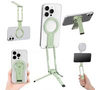 K&F CONCEPT TQ02 Ultra-Sottile 7mm Supporto Magnetico 59g, Bastone Selfie Pieghevole per iPhone, Mini Treppiede Tascabile con Doppio Lato Magnetico e Gancio, Compatibile con iPhone 17-12 e Android