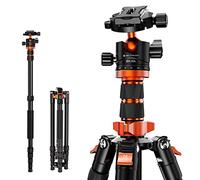 K&F Concept Treppiede Fotocamera, 198cm Treppiede da Viaggio in Alluminio, Cavalletto Professionale Portatile Compatto Leggero per Canon Nikon Sony DSLR, Con 360° Testa a Sfera, Carico Massimo: 12KG
