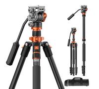 K&F CONCEPT Treppiede Fotocamera 202cm, Treppiede Video Professionale con Testa