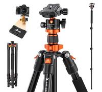 K&F Concept Treppiede Fotocamera Reflex, 175CM da Viaggio Alluminio, con Monopiede, Professionale con 360° Testa a Sfera Piastra Sgancio Rapido K255A4(TM2515M1)