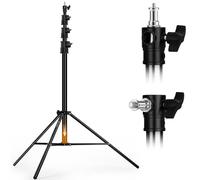 K&F CONCEPT Treppiede luce pneumatico metallo 4m, adattatore 1/4"-3/8" | compatibile softbox, luci studio, riflettori, anelli luminosi, portata max 6kg,TL15