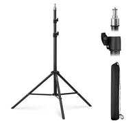 K&F Concept Treppiede luminoso per fotografia, 230 cm, in metallo, per fotografia, riflettore, flash e video, regolabile con custodia per treppiede e srew da 1/4"