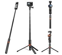 K&F CONCEPT Treppiede Selfie Invisibile 2 in 1 66", Manico Regolabile