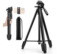 K&F CONCEPT Treppiede Smartphone 143cm, Alluminio per Telefono e Fotocamera