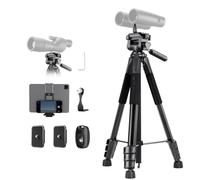 K&F CONCEPT Treppiede Smartphone 172 cm, Cavalletto per Binocolo Portatile