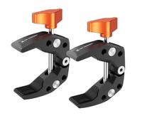 K&F CONCEPT Twin-Pack Morsetti Super Crab, fori filettati 1/4", apertura max 60 mm, compatibili con Magic Arm, per tubi tondi, superfici piane, monitor, luci LED e accessori fotografici
