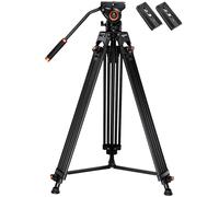 Treppiede video K&F in alluminio + testa a 360° - Nouvo