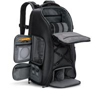 K&F CONCEPT Zaino Foto 30L 3 Scomparti Impermeabile Nero