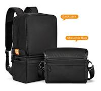 K&F Concept zaino per fotocamera 2 in 1 nero