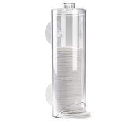 K&G PF11728 - Dispenser di cotone trasparente con ventosa in cotone con coperchio