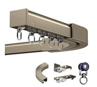 K Glider Rail regolabile per dritto e BayCeiling & Wall Mounted flessibile ain System Ideal Room Divider facilmente estensibile e tagliabile Track Slide