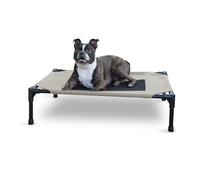 K&H Pet Products Letto Elevato Per Animali Originale Medio Taupe/Nero 25" X 32"