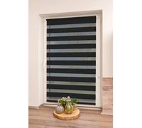 K-Home Klemmfix - Doppia Tenda a Rullo Madrid, Senza Fori, 40 x 150 cm (Larghezza x Lunghezza), Colore: Nero