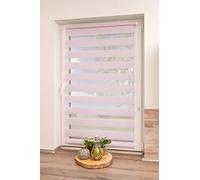 K-Home Klemmfix - Doppia Tenda a Rullo Madrid, Senza Fori, 85 x 150 cm (Larghezza x Lunghezza), Colore: Rosa
