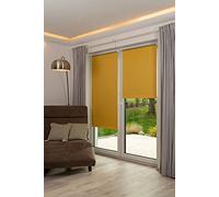 K-home Klemmfix - Mini tenda a rullo, colore giallo, oscurante, 115 x 150 cm (larghezza x lunghezza)