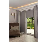 K-home - Tenda a rullo oscurante, 60 x 150 cm (larghezza x lunghezza), colore grigio
