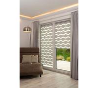K-Home Tenda avvolgibile Klemmfix Welle Senza Fori, Grigio, 100 cm x 150 cm (Larghezza x Lunghezza)