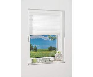 K-home Tenda Plissettata Adesiva Bianca, Protezione dalla Luce, 2,1 l x 0,8 B m