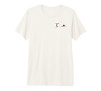 K Iniziale Cuore Monogramma Regalo Maglietta Premium