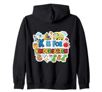 K Is For Kindergarten Ragazzi Ragazze Insegnante Ritorno A Scuola Felpa con Cappuccio
