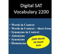 K Jonathan Digital SAT Vocabulary 2200 (Tascabile)