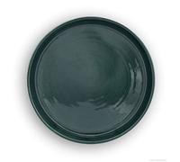 K&K Keramik Sottovaso/sottovaso rotondo resistente alle intemperie, diametro esterno 16 cm, diametro interno 13 cm, robusto, a parete spessa, per vasi di fiori, per uccelli, colore: verde