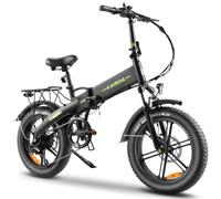 K KAISDA K2M Bici Elettrica 20" x 4.0 Fat Tire con,Batteria Rimovibile 48V 13AH, Pieghevole e Fashion, Bici Elettrica da per Ogni Terreno & MTB & Spiaggia & Neve