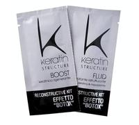 K keratin structure Terapia cheratina per capelli gravemente danneggiati, kit di ricostruzione cheratina, 2 x 12 ml