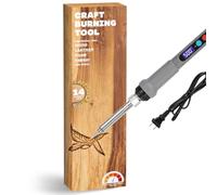 K KERNOWO Kit di strumenti per bruciare il legno per adulti e adolescenti, set di penne per pirografia a temperatura regolabile, 14 punte premium, impugnatura in gomma isolata, per regali fai da te