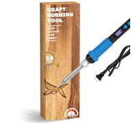 K KERNOWO Kit di strumenti per bruciare il legno per adulti e adolescenti, set di penne per pirografia a temperatura regolabile, 14 punte premium, impugnatura in gomma isolata, per regali fai da te