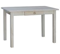 k koma Tavolo da pranzo in legno di pino massiccio, non trattato, con cassetto, tavolo da cucina, tavolo da pranzo, ideale per ristorante, decapaggio, 50 x 50 cm