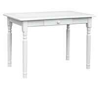 k koma Tavolo da pranzo massiccio in legno di pino bianco, con cassetto, lavorazione di alta qualità, direttamente dal produttore (70 x 100 cm)