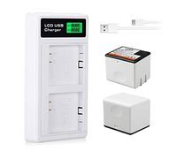 K KYUER 2-Pack Camera Batteries Compatible with Arlo Pro/Arlo Pro 2 VMA4400, Rechargeable Battery and Adapter Set Dual LCD USB Port for Arlo Pro/Arlo Pro 2 Home Security Camera 7.2V 2440mAh 17.57Wh
