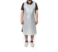 K&LProtection Grembiule monouso in polietilene misure 70 x 120 colori bianco e blu conf.100 pezzi taglia unica (Bianco)