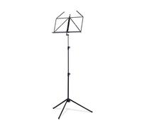 K&M 100/1 Leggio nero - Leggio per spartiti estensibile 62,5 - 124 cm - base metallica pieghevole