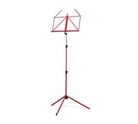 K&M 100/1 Leggio rosso - Leggio per spartiti estensibile 62,5 - 124 cm - base metallica pieghevole