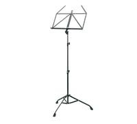 K&M 107 Leggio nero - Leggio per spartiti estensibile 67,5 - 147 cm - base e appoggio metallico pieghevole