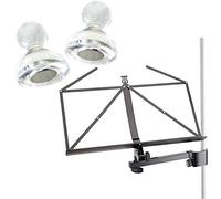 K&M 11505 MG10 - Porta spartiti e concetti in alluminio con clip + magneti Keepdrum 2 pezzi