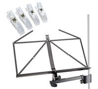 K&M 11505 - Supporto per spartiti e concetti con 4 clip Keepdrum